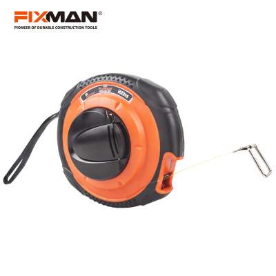 FIXMAN ABS TPR Orange Shell  Fast Retracting  Steel Measuring Tape Long Tape Meaure