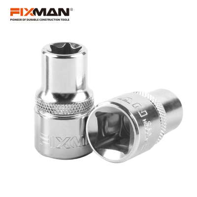 FIXMAN 1/2"Dr.E socket CRV micro finish socket with different size