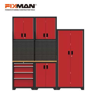 FIXMAN GA18 High Quality Garage Storage System With Pegboard Metal Tool Station