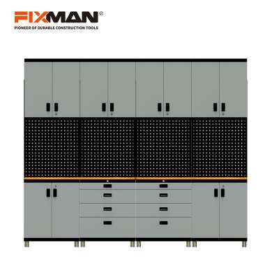 FIXMAN GB25 High Quality Garage Storage System With Pegboard Metal Tool Station