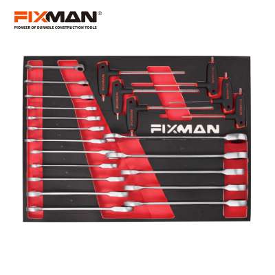 FIXMAN 23PC EVA Foam modular Hex Keys and Wrench Set for Tool Trolley use