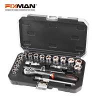 FIXMAN  20 Pcs Cr-V Socket Set Tool Kit 3/8  Drive Socket Set