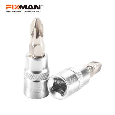 FIXMAN 1/4" DR pozidriv bit socket  CRV socket