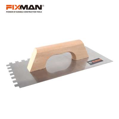 FIXMAN New Product Wood Handle Notch Trowel