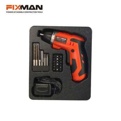 FIXMAN 25 PC 3.6V lithium ion battery Cordless Mini Drill 1/4" Drive Cordless Power Screwdriver Set  Hand Drill Machine