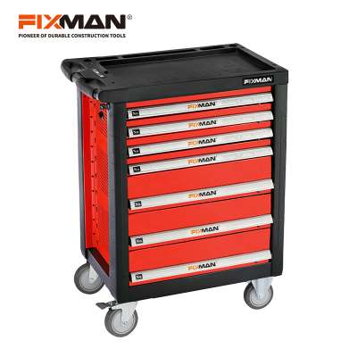 FIXMAN 7 Drawer Ultimate Tool Trolley/ Tool Cabinet /Tool Chest With Tools on Wheels for Garage Use