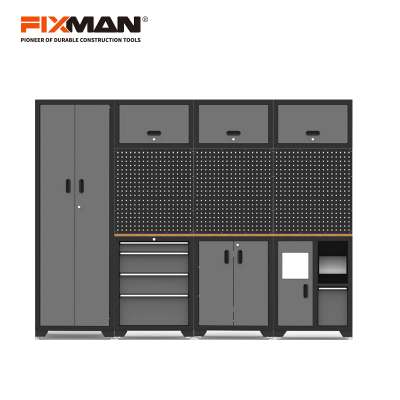 FIXMAN GC03 High Quality Garage Storage System With Pegboard Metal Tool Station